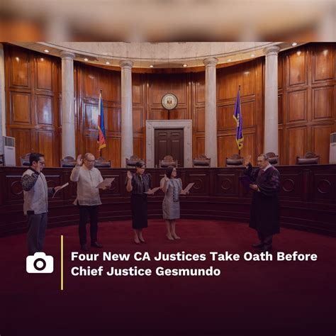 New CA justices take their oath before Presiding Justice .